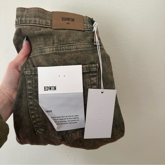 Anthropologie Edwin Fern Acid Wash Slim Crop Jeans NWT - Picture 1 of 6